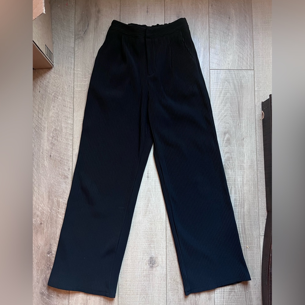 Black Ribbed Trousers